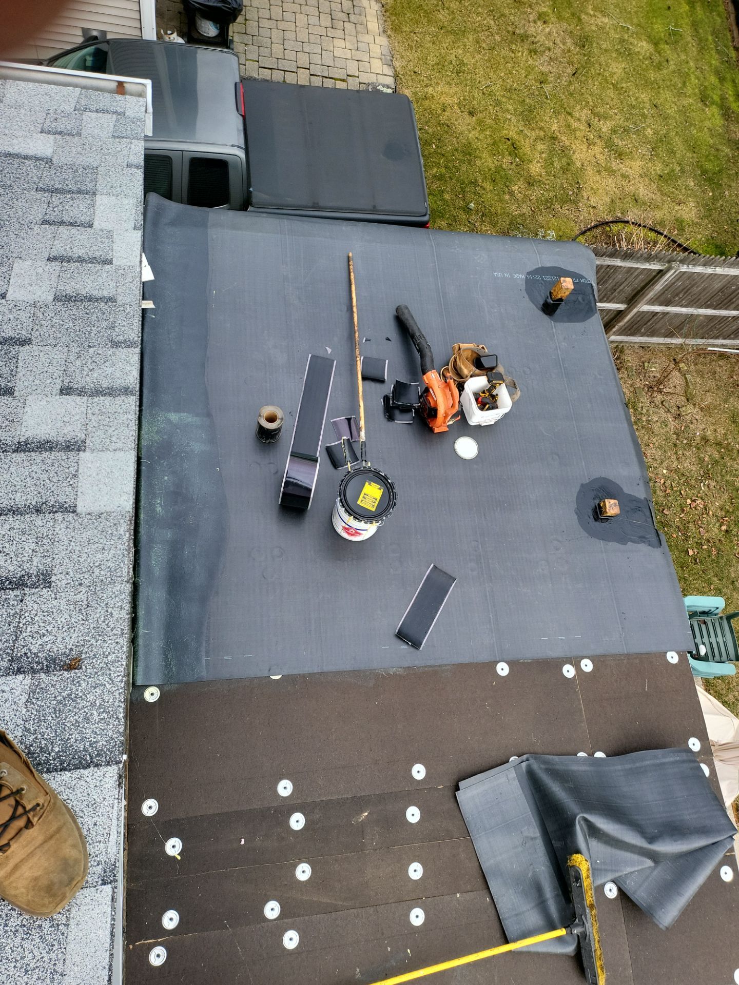 Residential Roofing Installation using Owens Corning TruDefinition Duration Sierra Gray by A Plus Exterior
