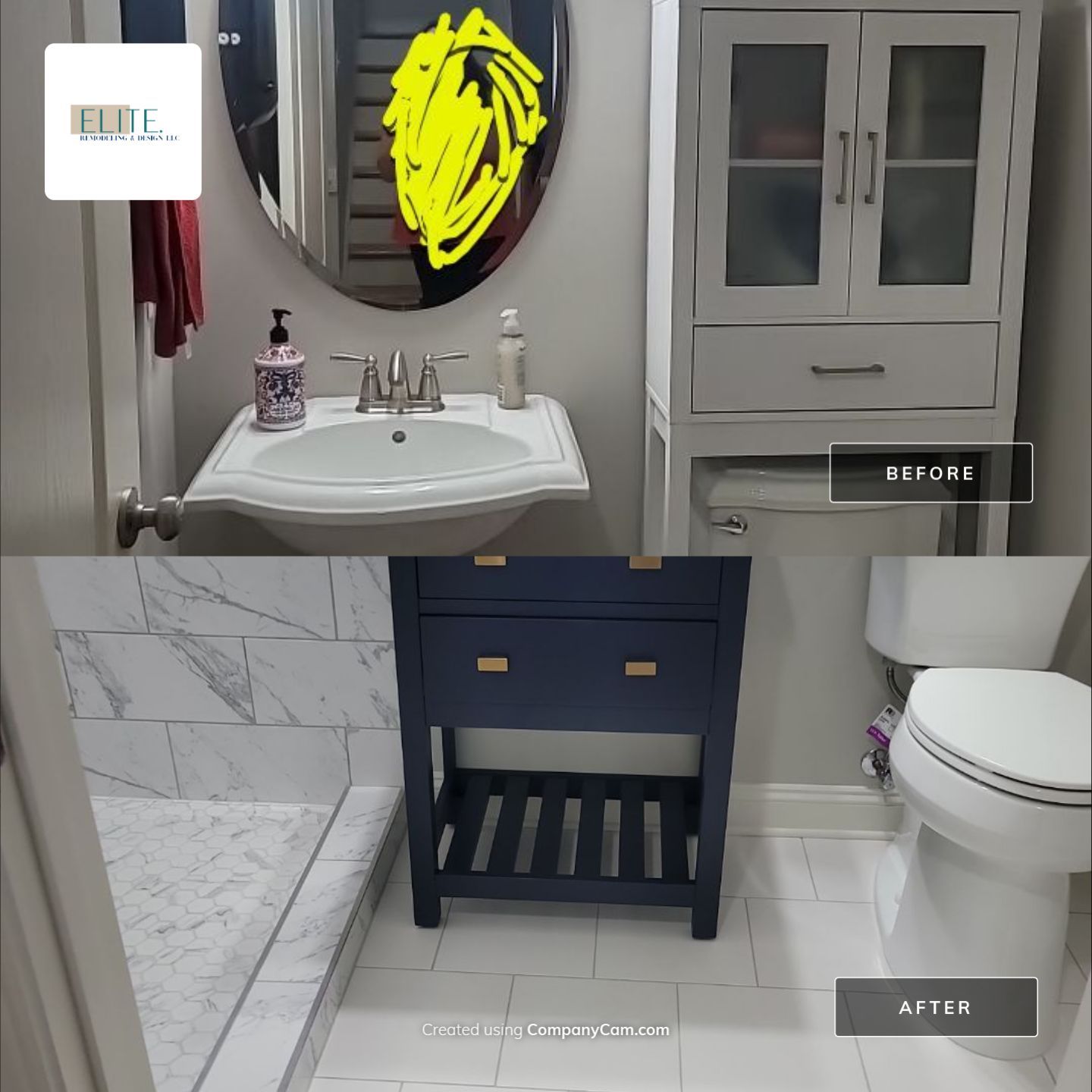 A Pathway to Possibility – Turning a Half Bath into a Full Retreat in Holly Springs by Elite Remodeling and Design LLC