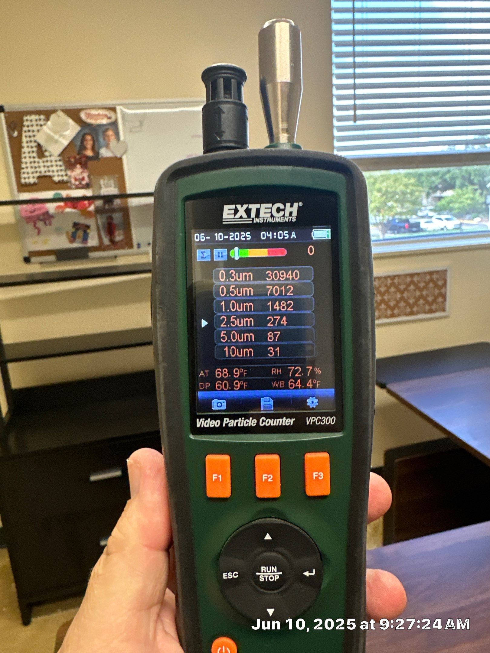 Mold testing in a commercial building by Building performance Solutions LLC