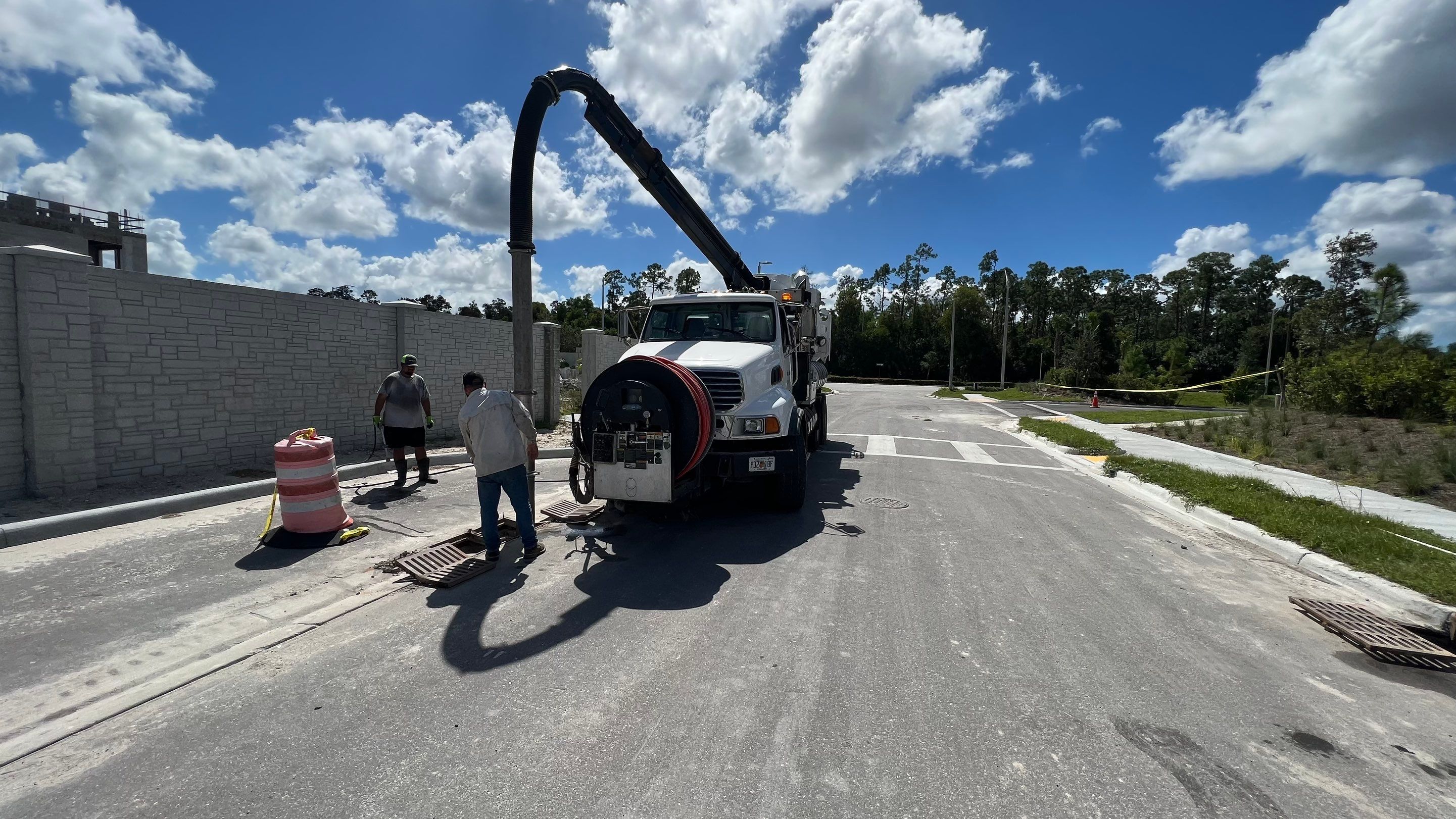 New Construction Storm Drain System Cleaning by APS Power & Water