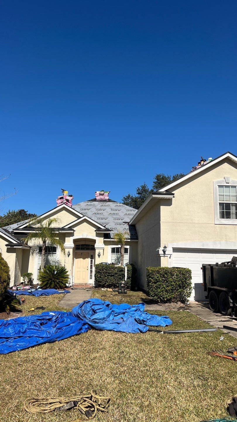 Residential Roofing Installation using Owens Corning TruDefinition Duration Shingles by Galaxy Builders, Inc.