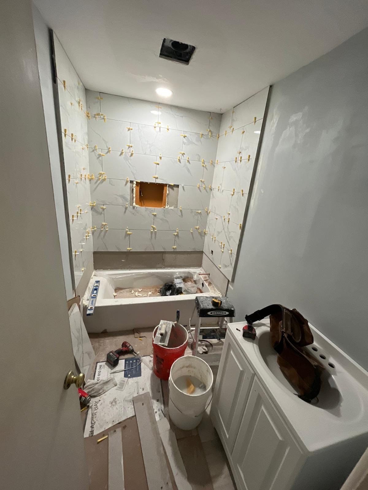 Bathroom Remodel using Tile by Home Concepts Construction