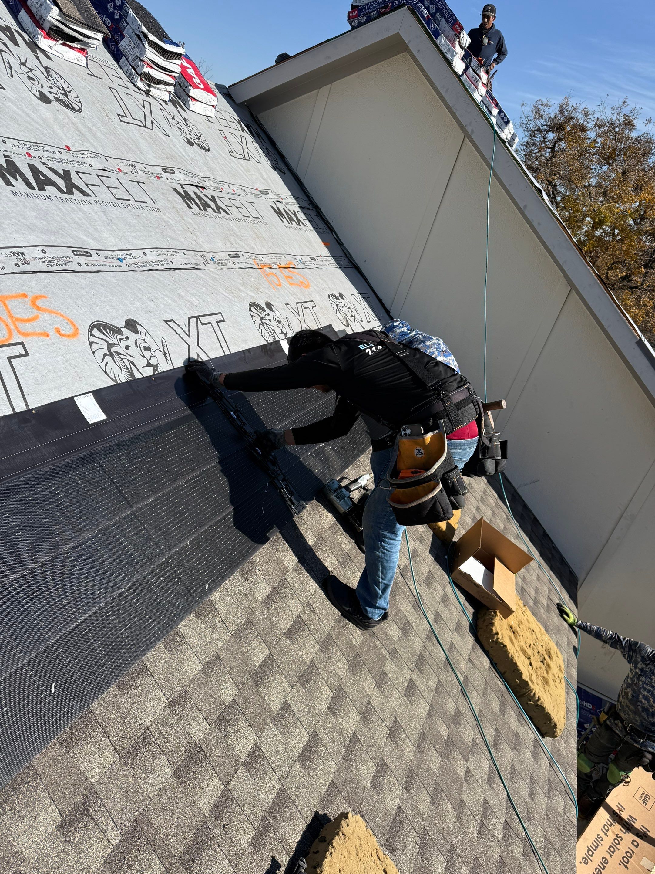 Residential Roof Replacement using GAF HDZ - Weathered Wood by Elite Roofing LLC