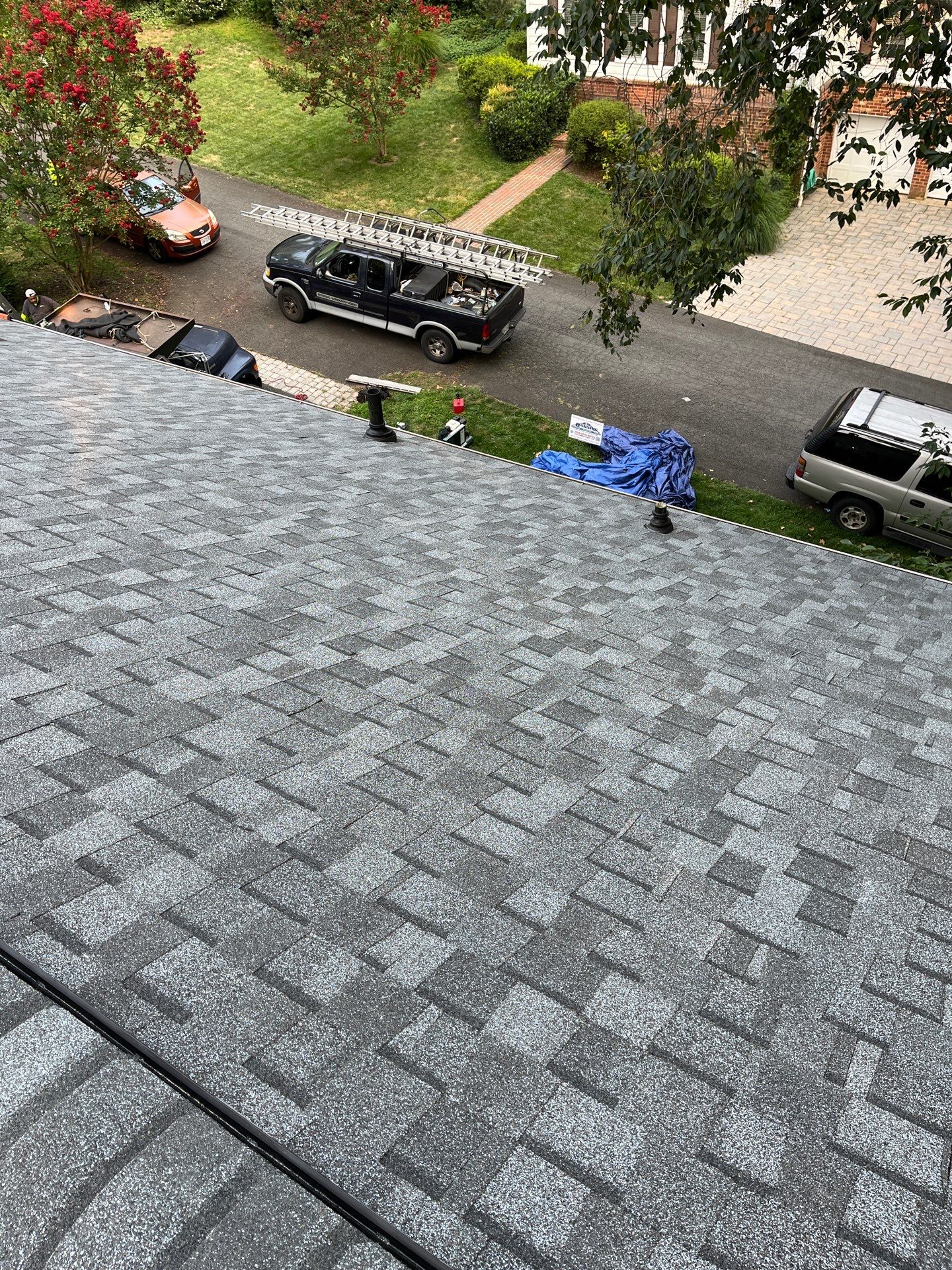 Oakton: Residential Roof Replacement with CertainTeed Landmark Designer Shingles in Pewter by RM Banning, Inc.