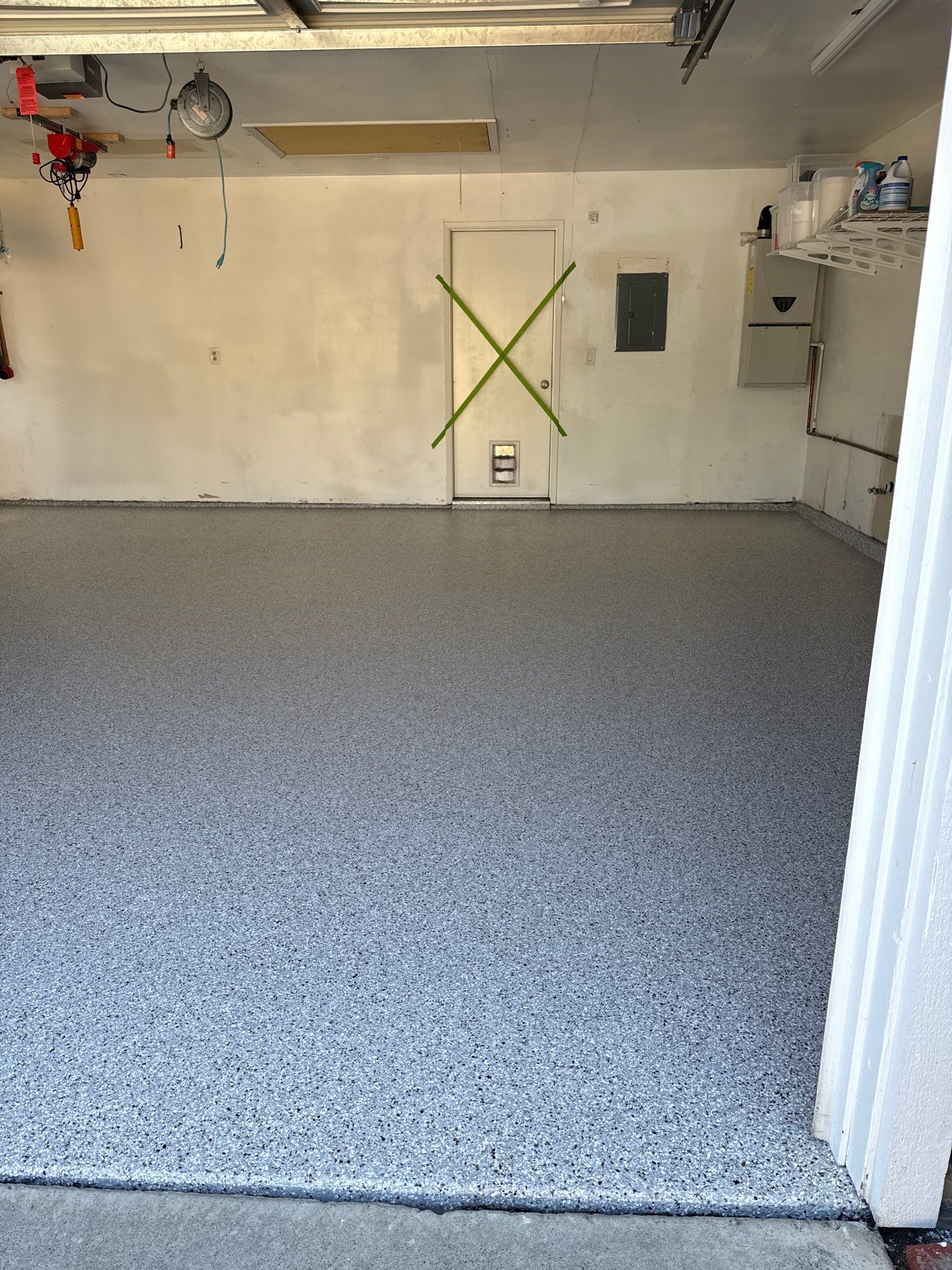 Garage Floor: Vinyl Chip using California Grey by J&C Concrete Restoration, Inc
