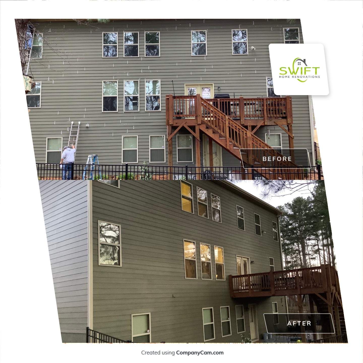 Complete Exterior Home Painting and Siding Refresh in Powder Springs by Swift Home Renovations