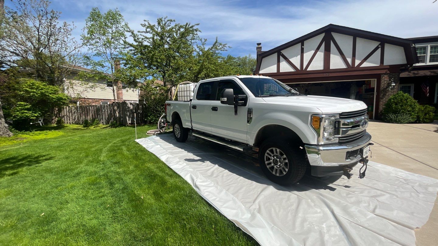 Northbrook, IL aggregate strip and re seal by Northern Power Washing LLC.