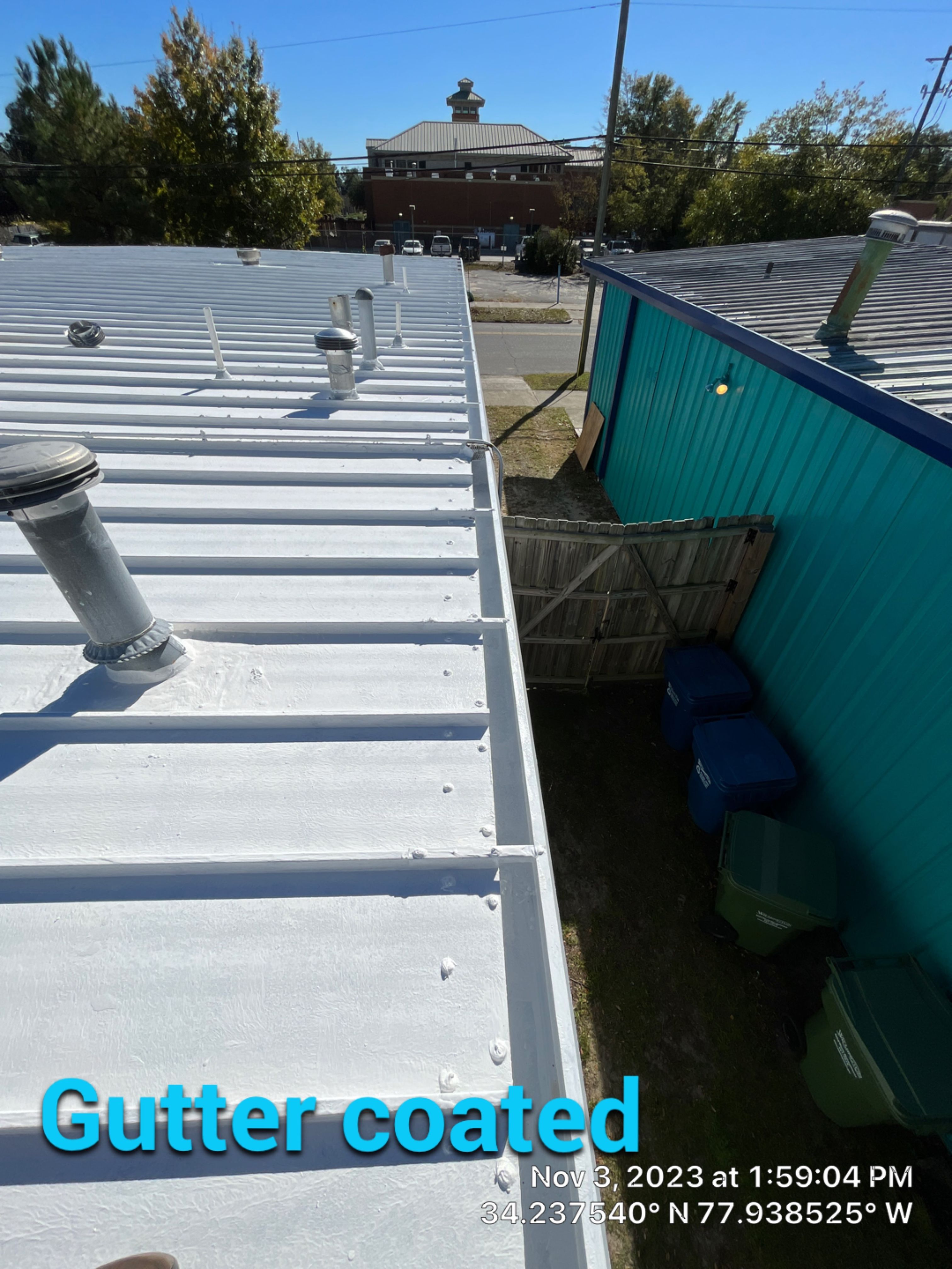 Silicone Commercial Roof Installation- Wilmington, NC by Summit Roofing 