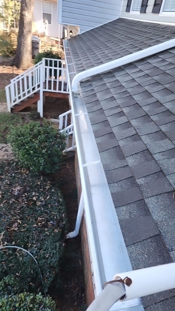 Gutter Cleaning using water by Power Wash Masters LLC