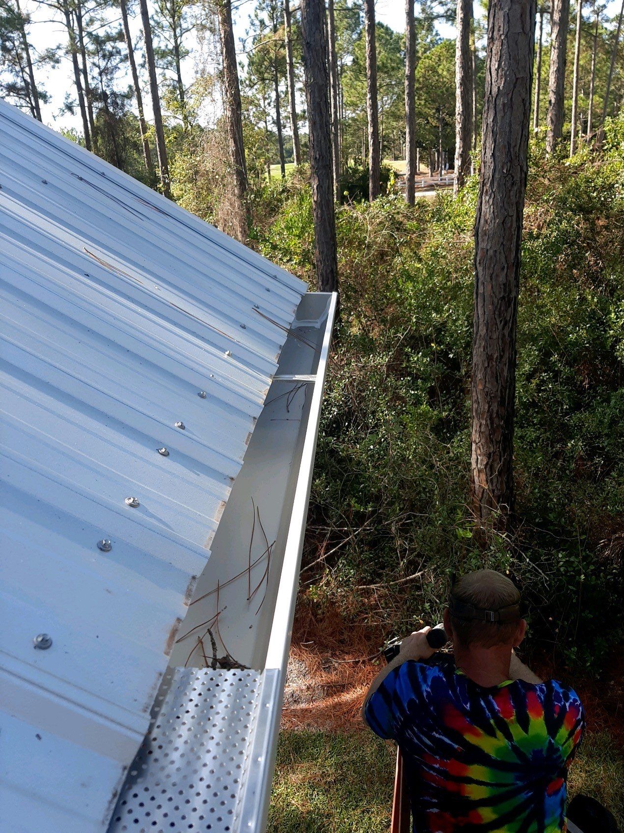 Gutter Installation using K-Style Seamless Gutters and Gutter Guards by Gutter Professors