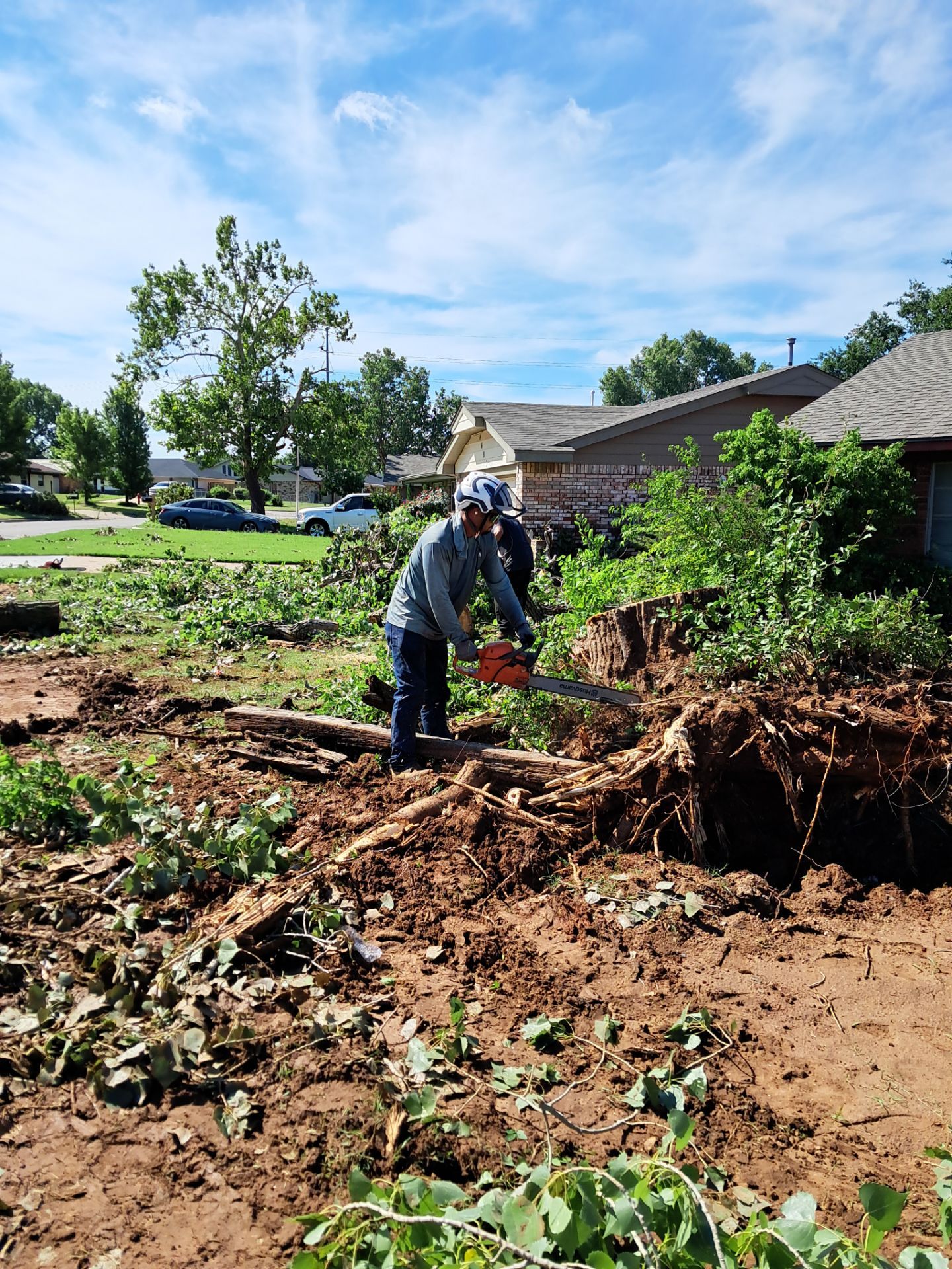 Emergency Tree Removal and Sod Installation Restoration in Lawton by Clays Services Inc