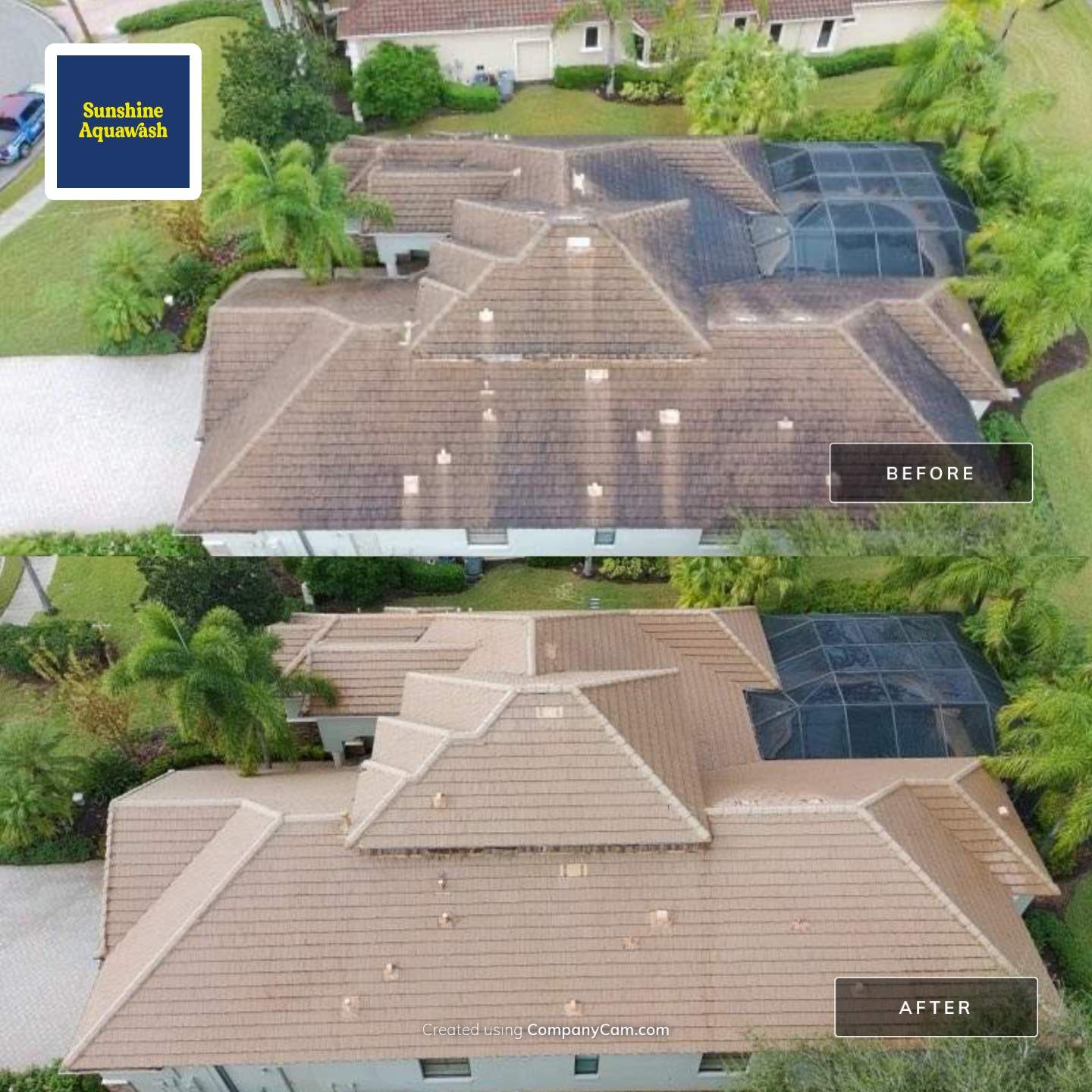 Tile Roof, Gutter & Pool Cage Cleaning – Lakewood Ranch Country Club, Lakewood Ranch, FL by Sunshine AquaWash