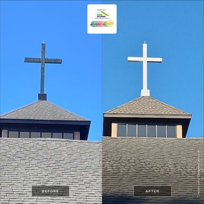 Steeple Cross Repair & Painting ⛪🎨