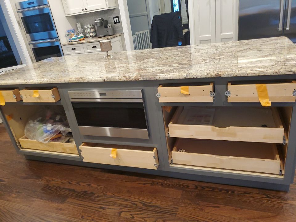 Kitchen Cabinets Refinished in Kendall Charcoal HC-166  by Spectrum Painting, LLC