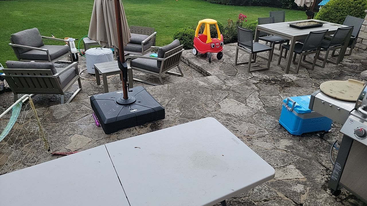 Housewashing  using Algaecide, soft wash soap by Northern Power Washing LLC.
