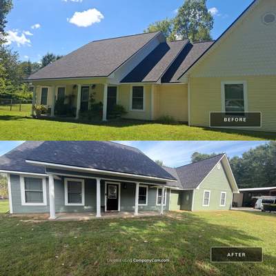 From Aged Yellow to Fresh Green in Frankston, Texas