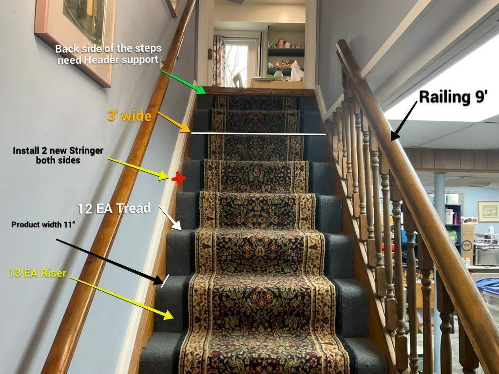 New basement steps by Alpha Design Services