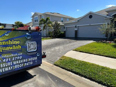 House Wash and Paver Driveway Cleaning | Trevesta, Palmetto, FL | Sunshine AquaWash
