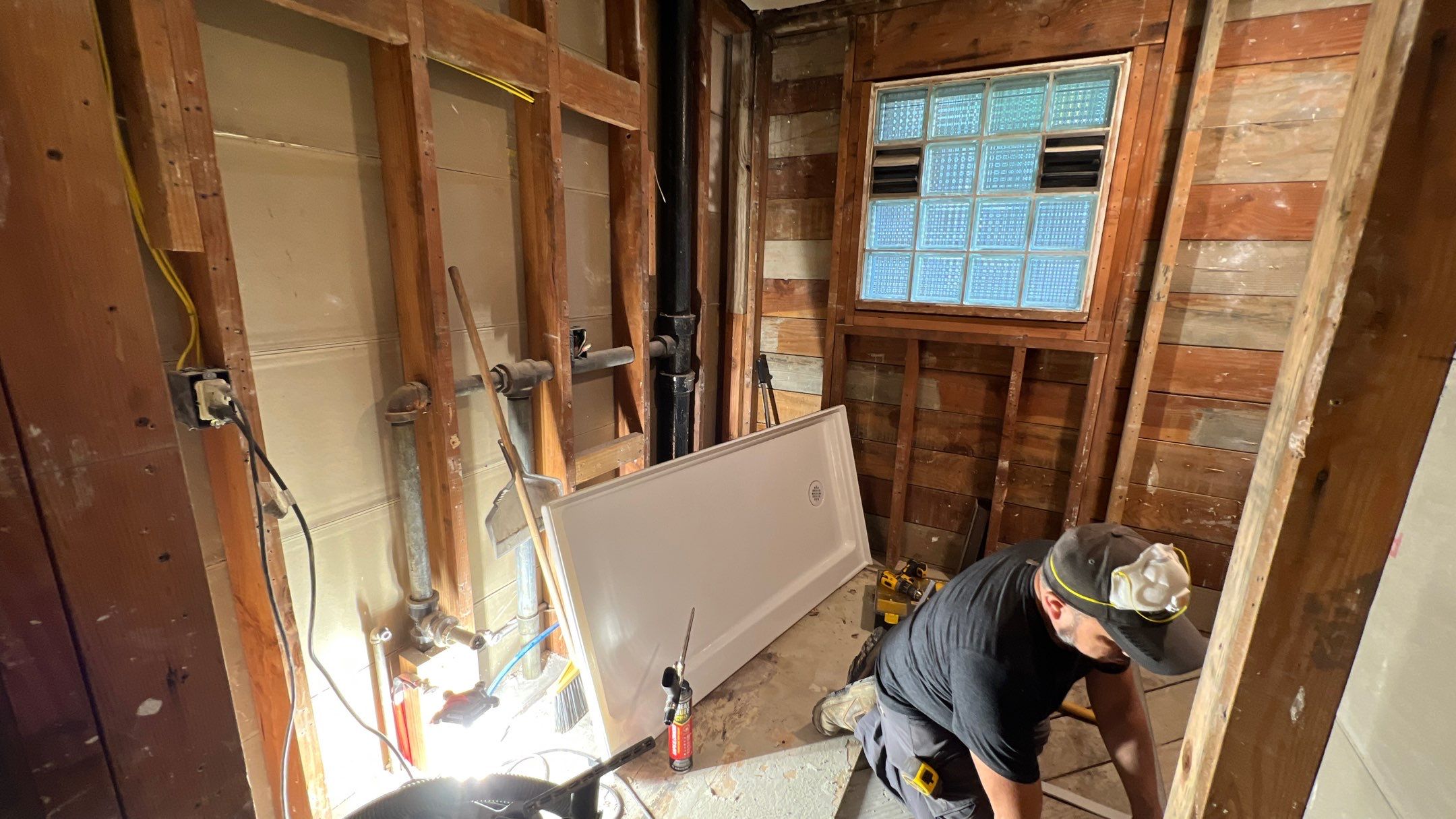 Bathroom Remodel using Shower Kit by Villegas Remodeling, LLC