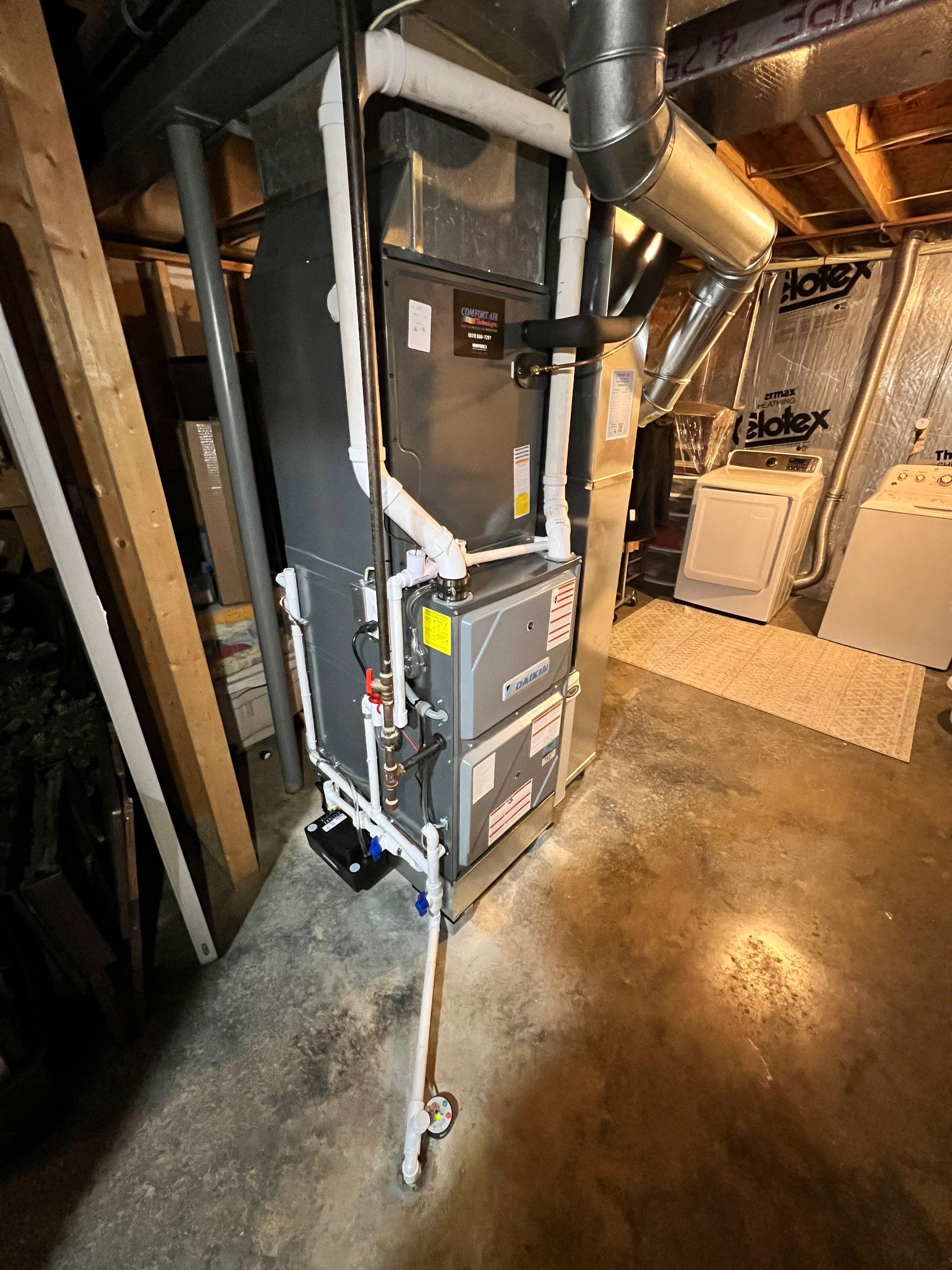 Daikin High Efficiency Furnace Installation by Comfort Air Technologies