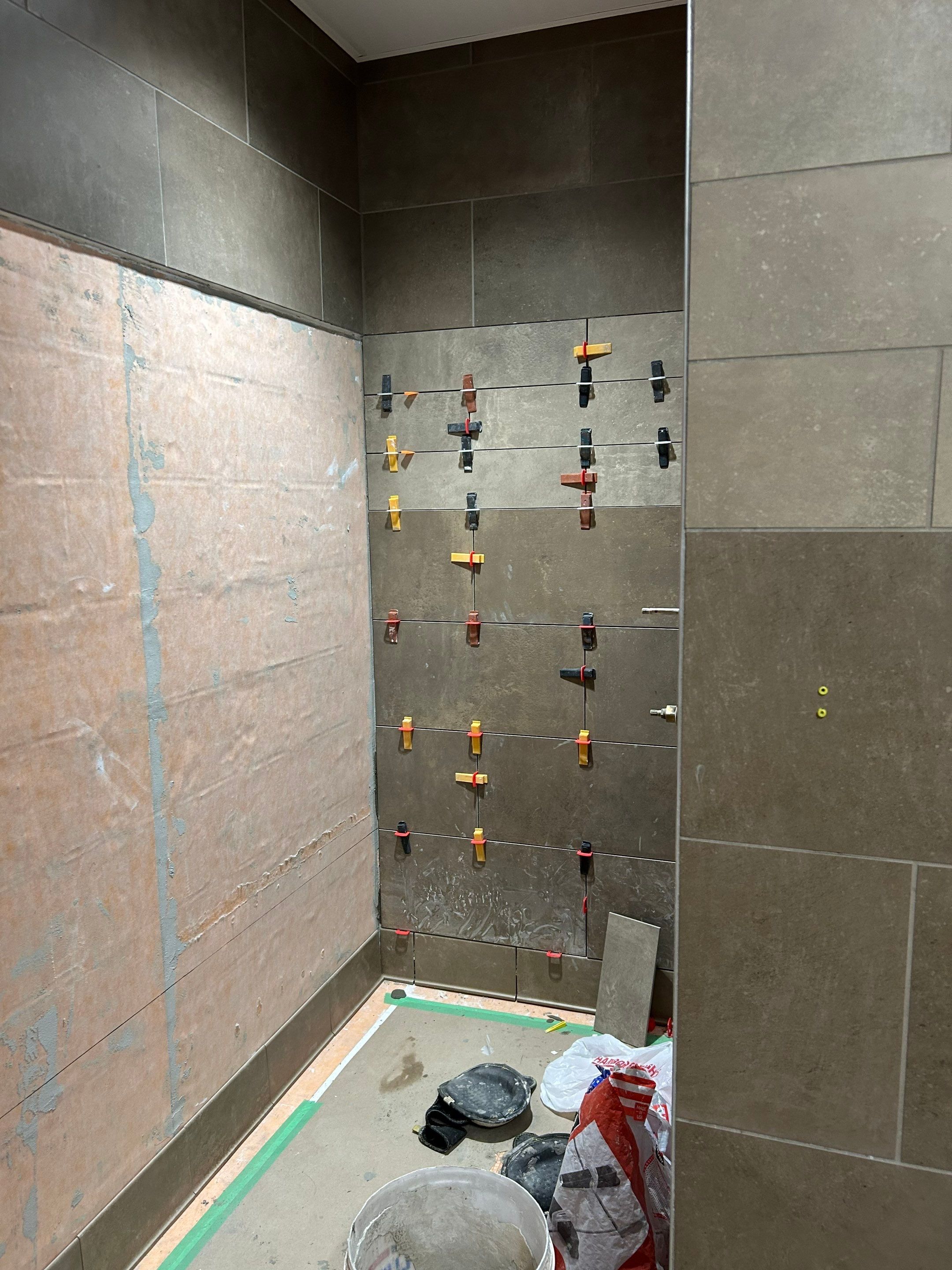 Trucking company showers by Footprints Floors of Nashville