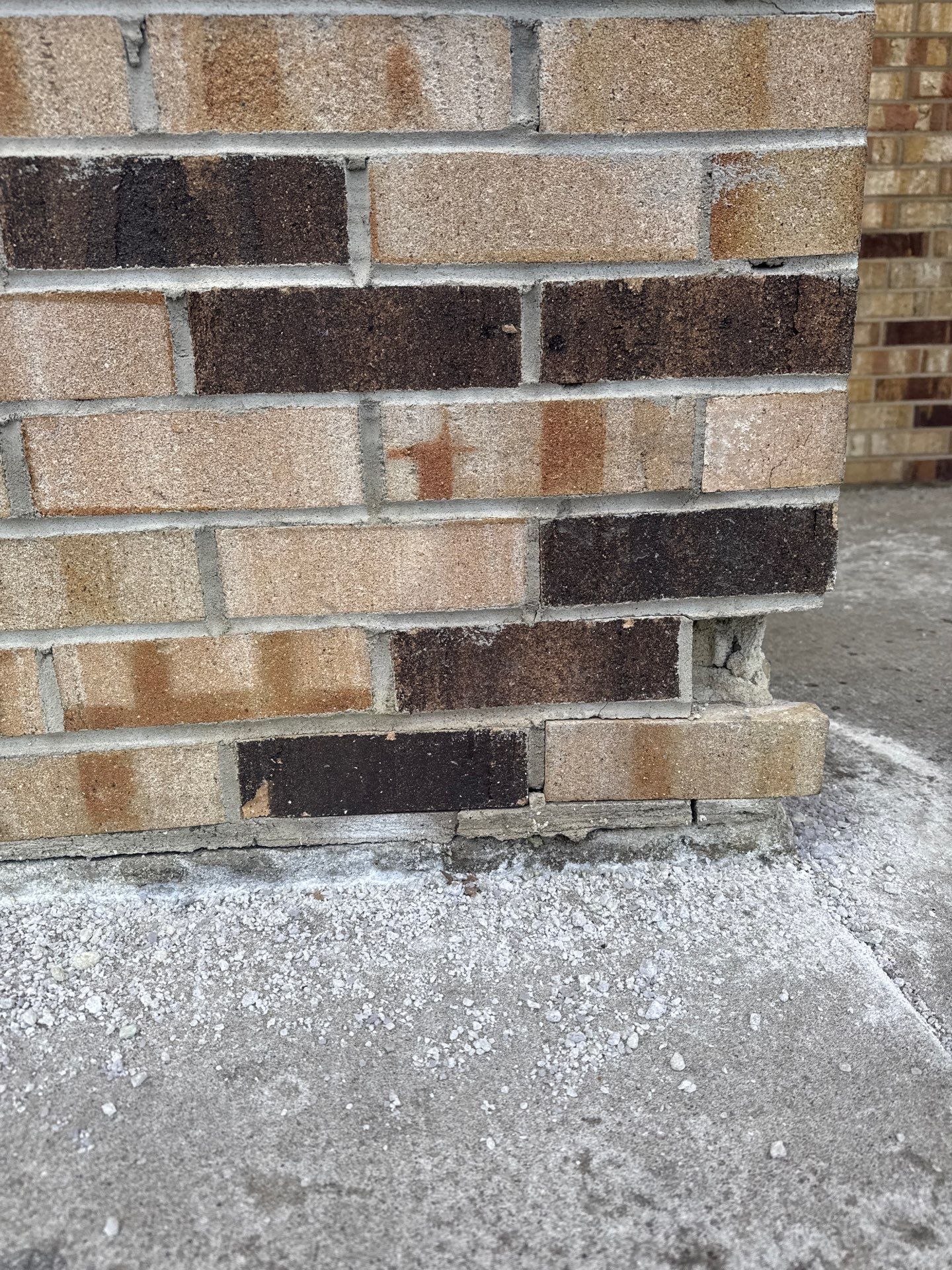 Masonry Repair: Vehicle Impact Damage by Leonard and Sons Building Services, Inc.