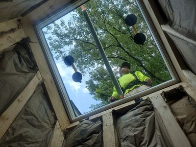 Architectural Shingle Roof Replacement with New Skylights in Memphis