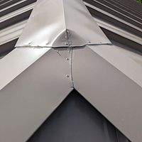 .032 Aluminum 1.5" Mechanical Seam Buckskin  by Total Roofing System The Metal Roof Experts