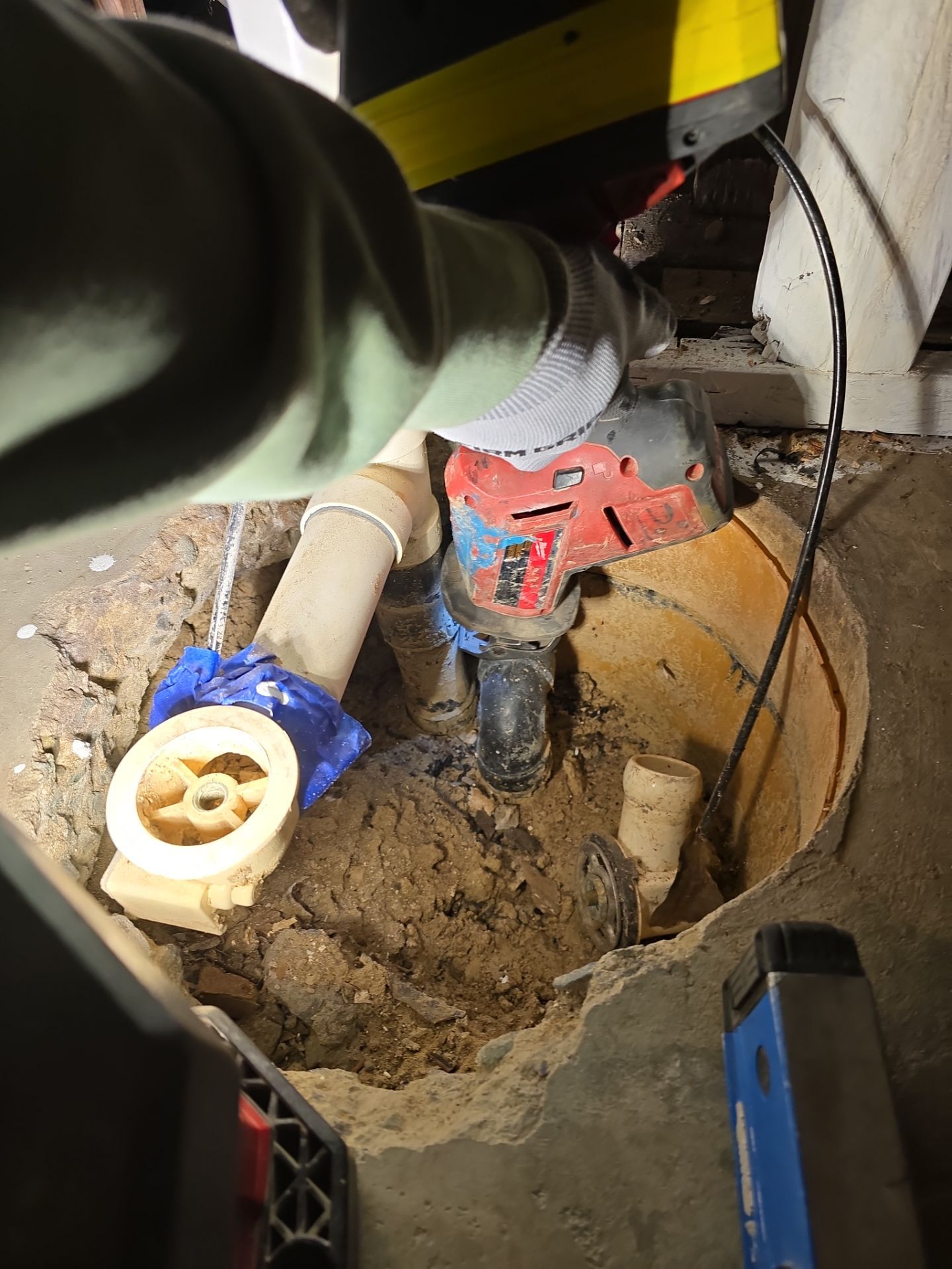 Shower Tub Installation with Underground Plumbing by Us Plumbing 