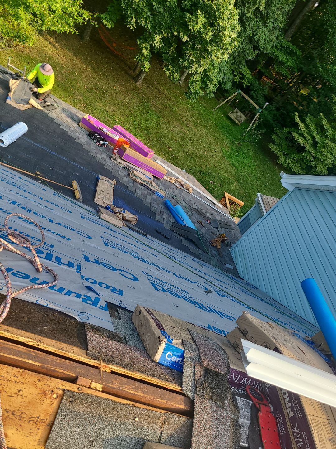 Burke: Residential Roof Replacement with CertainTeed Landmark Pro Designer Shingles in Max Def Driftwood by RM Banning, Inc.