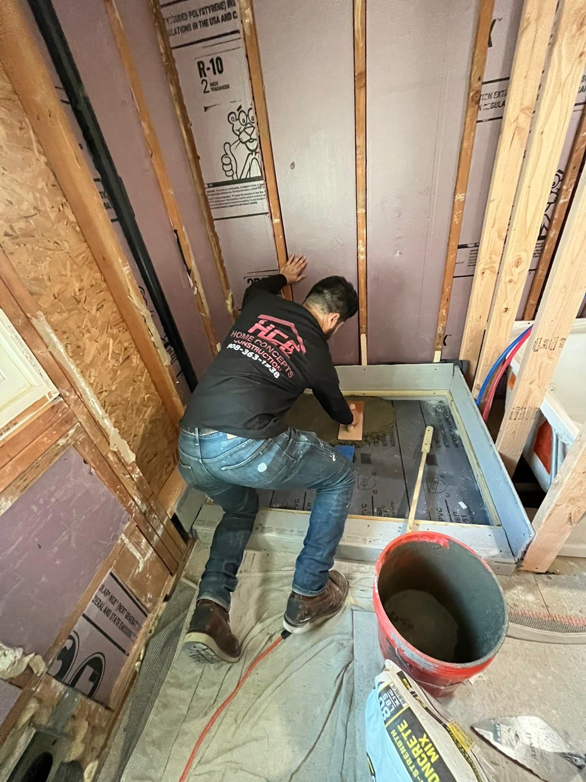 Bathroom Remodel using Tile by Home Concepts Construction