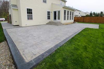 Stamped Concrete, Entry Door, and Concrete 