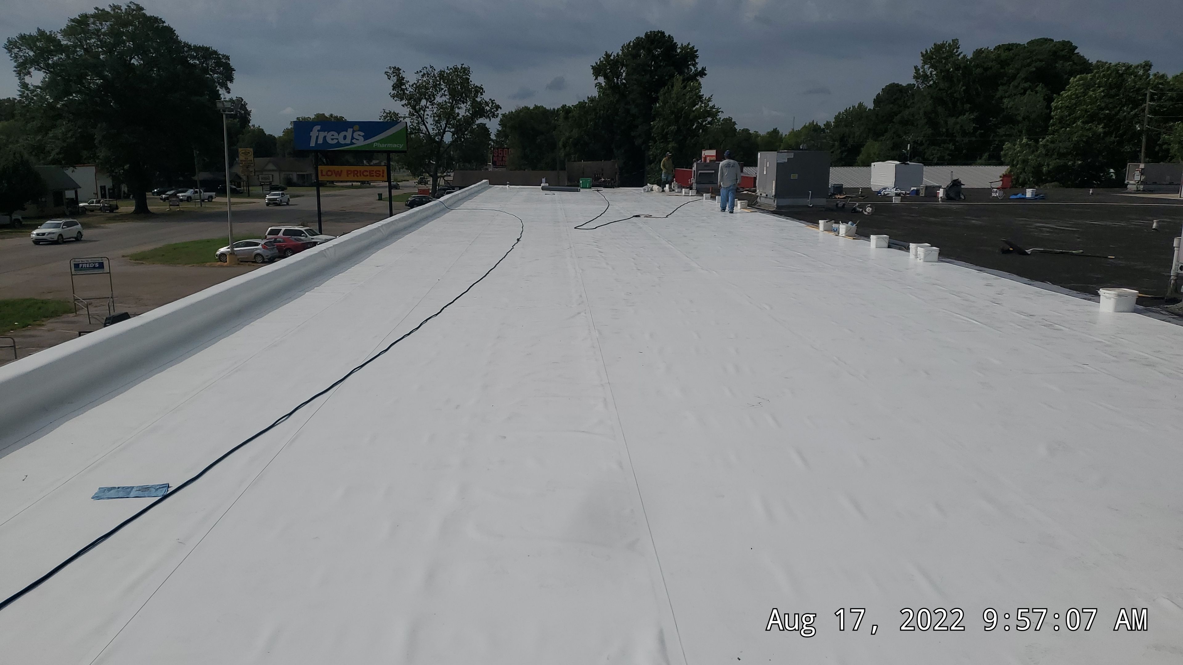 Commercial Roofing Installation using 50 mil PVC by Hostetler Roofing