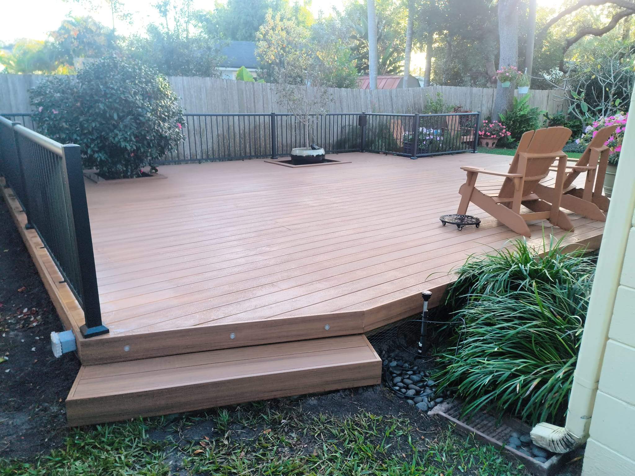 Luxury Multi-Level Deck | Deckorators Voyage Mineral-Based Composite by Orlando pergolas