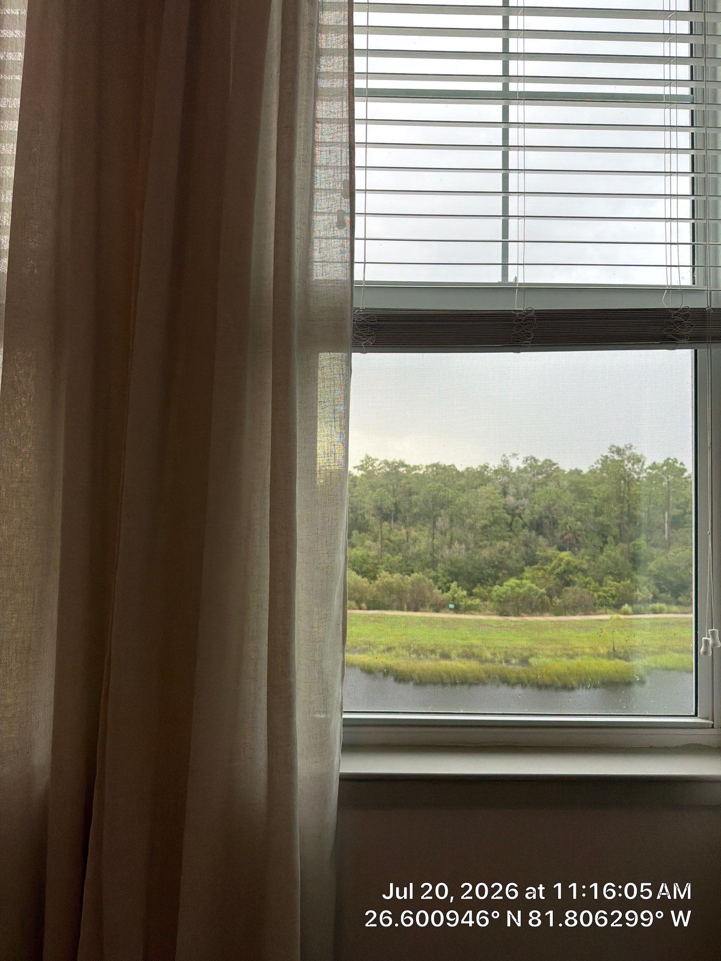 Custom Single-Hung Window and Blind Installation in Fort Myers by CompanyCam Sales Demo