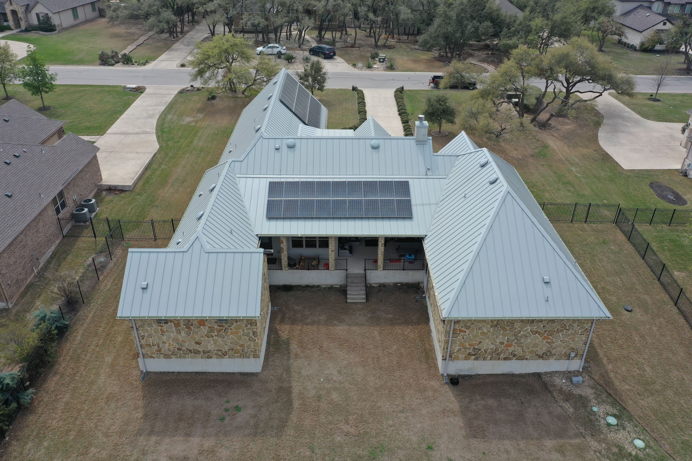 Residential Roof Replacement using 24 GA Double-Lock - Galvalume by Action Exteriors Austin