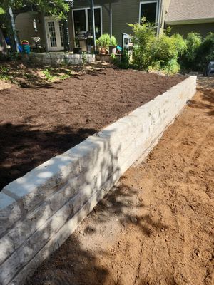 Retaining Wall and Backyard Drainage Installation in Northwest Hills Austin