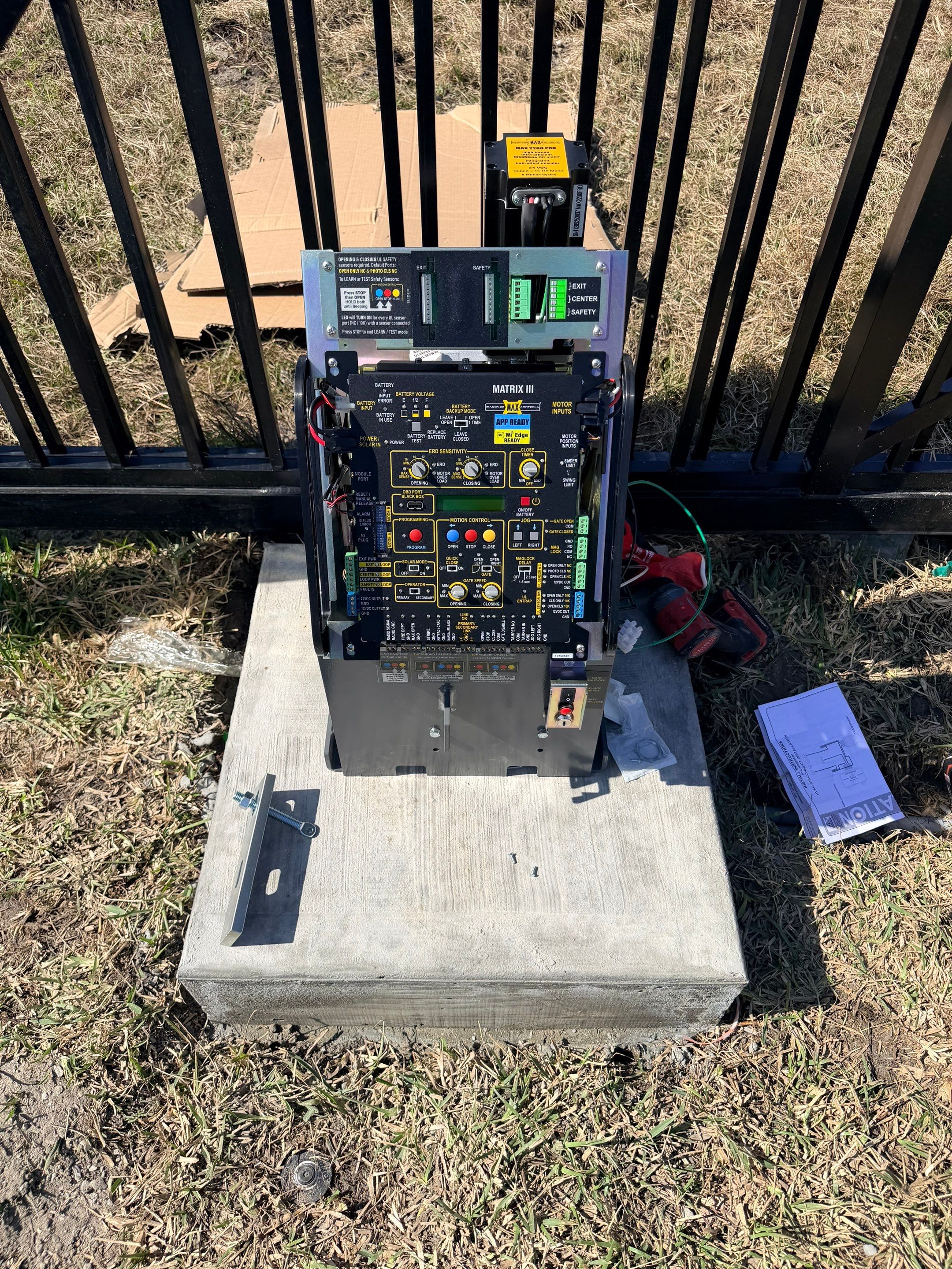 Slide Gate Operator Installation with MAX Control Board – Melbourne, FL by TeleCommPro