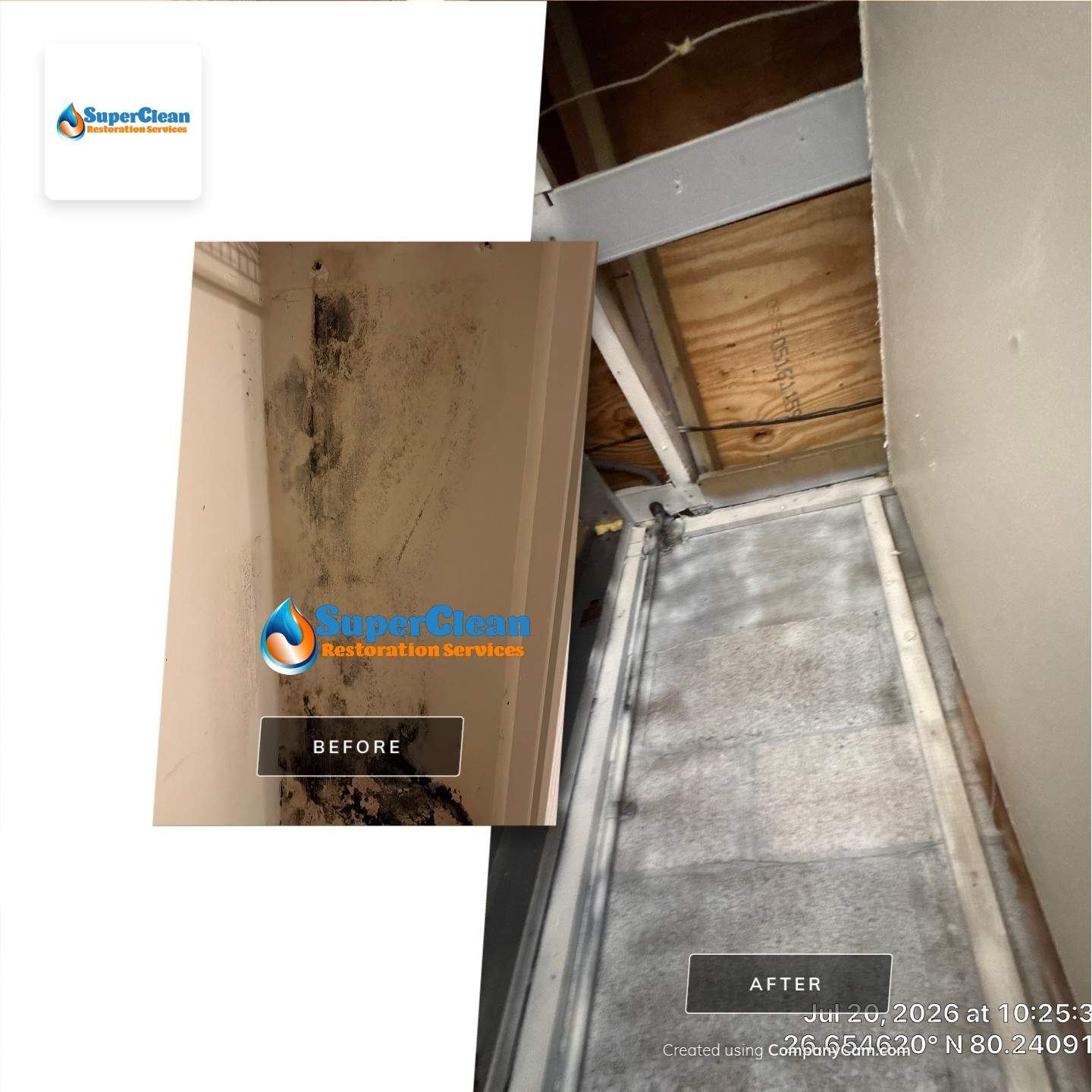 Professional Mold Remediation and Interior Water Damage Restoration in Wellington by SuperClean