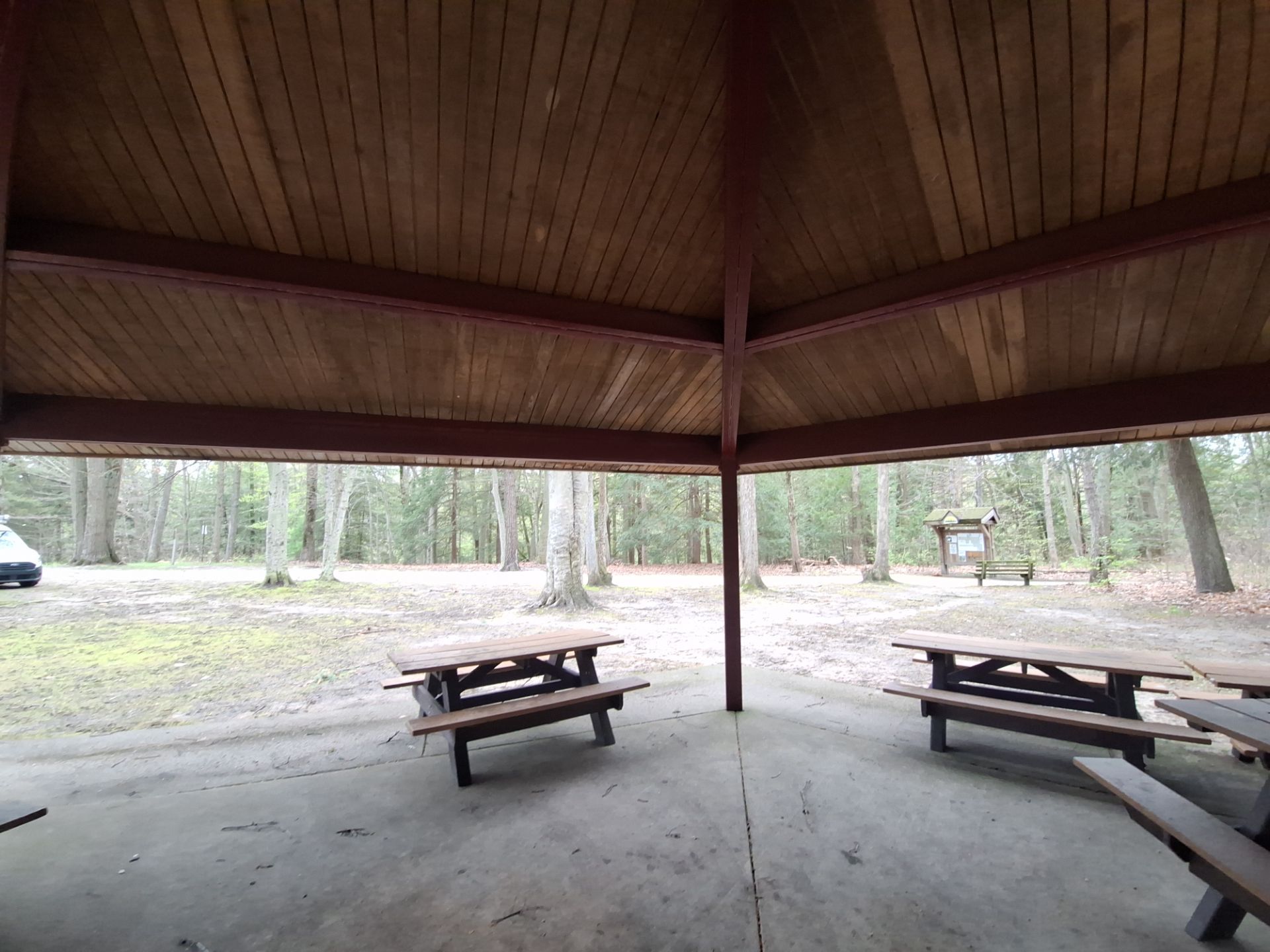 Grand Haven Park Pavilion Painting and Wood Ceiling Refinishing by Gordon Painting