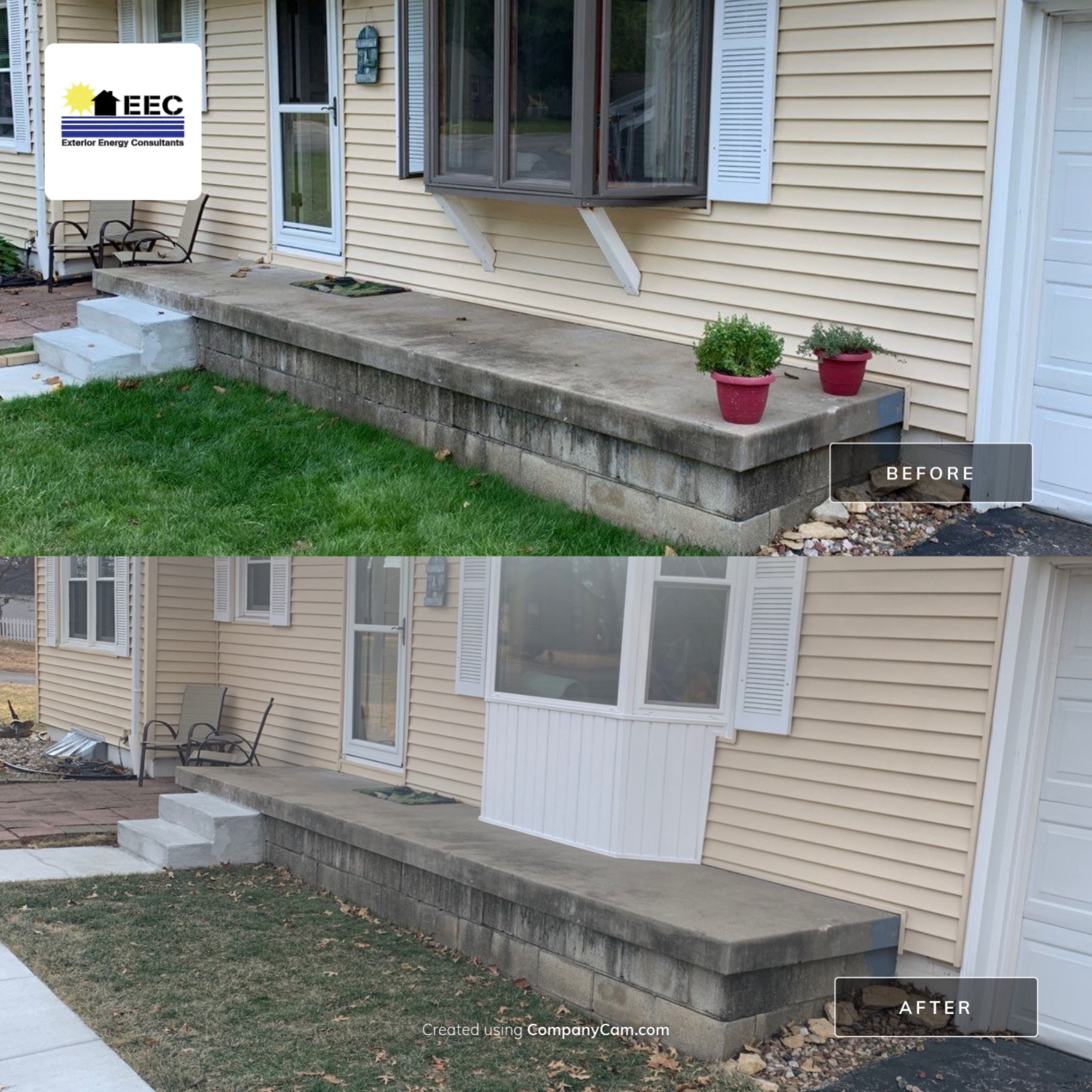 Window Installation with a Heartland Bay Window by EEC  Windows, Siding & Roofing 