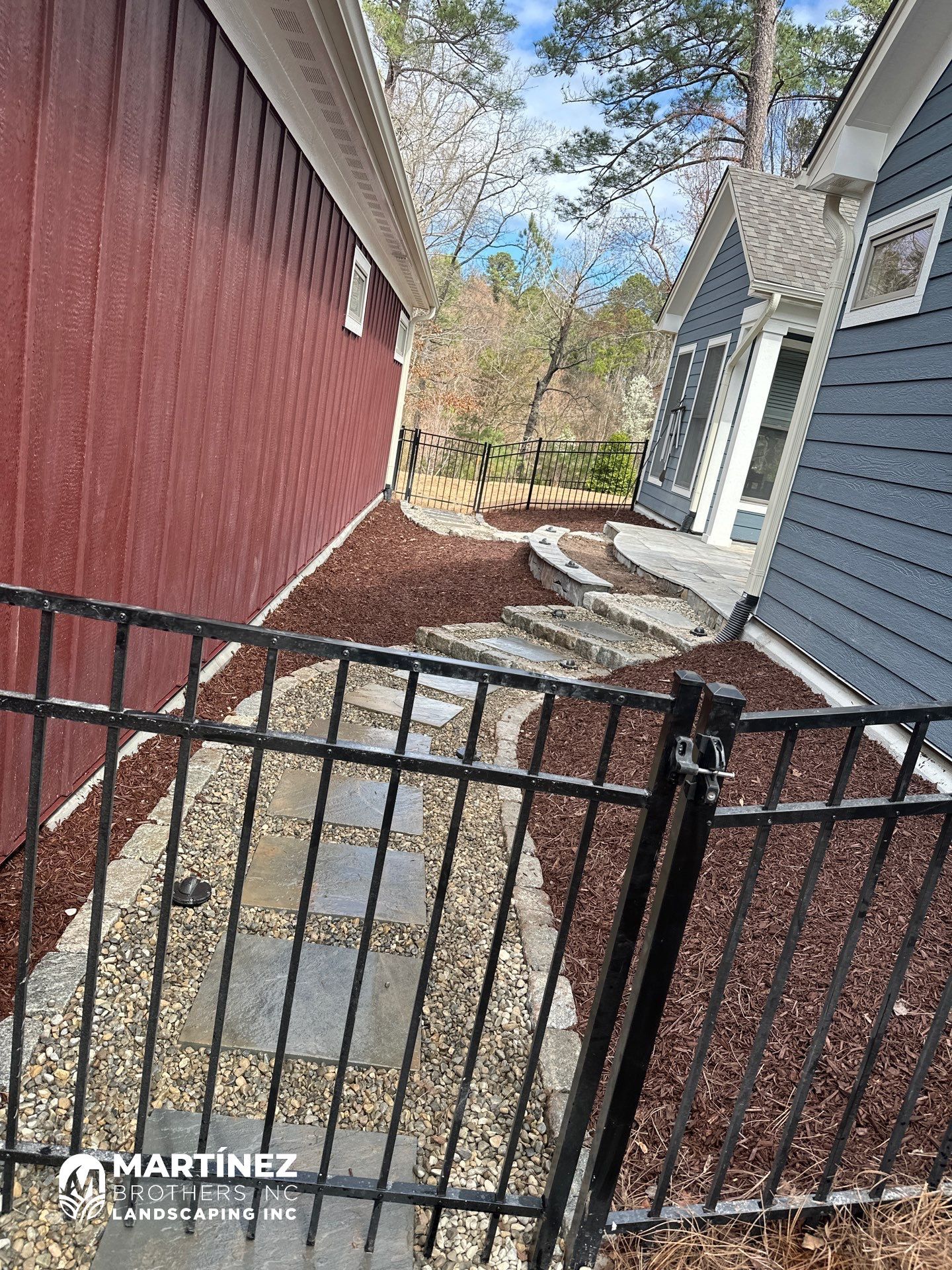 Hardscape lighting in Chapel Hill by Martinez Brother’s Nc Landscaping Inc