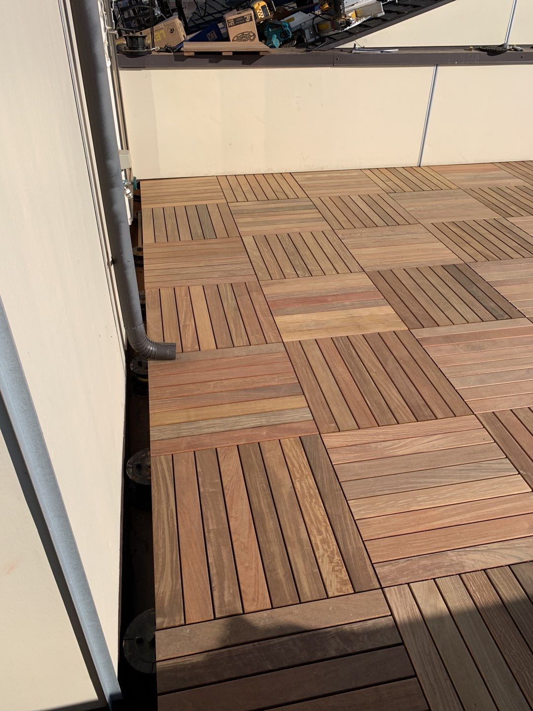 Ballard Rooftop Deck using IPE Tiles by Alki deck builders