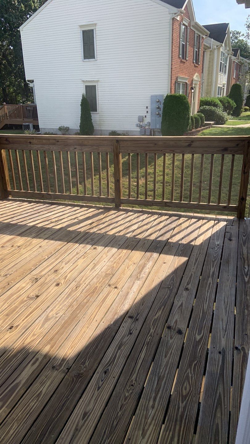 Deck Refinishing using Powerwasher by A1 NERDY HOMES LLC