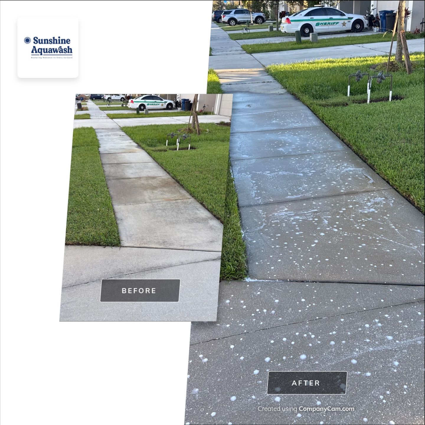 Concrete Driveway, Sidewalk, Street Curbing, and Entryway Cleaning in Willow Walk Community, Palmetto, FL by Sunshine AquaWash