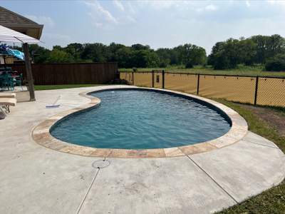 Freeform Pool with Tanning Ledge