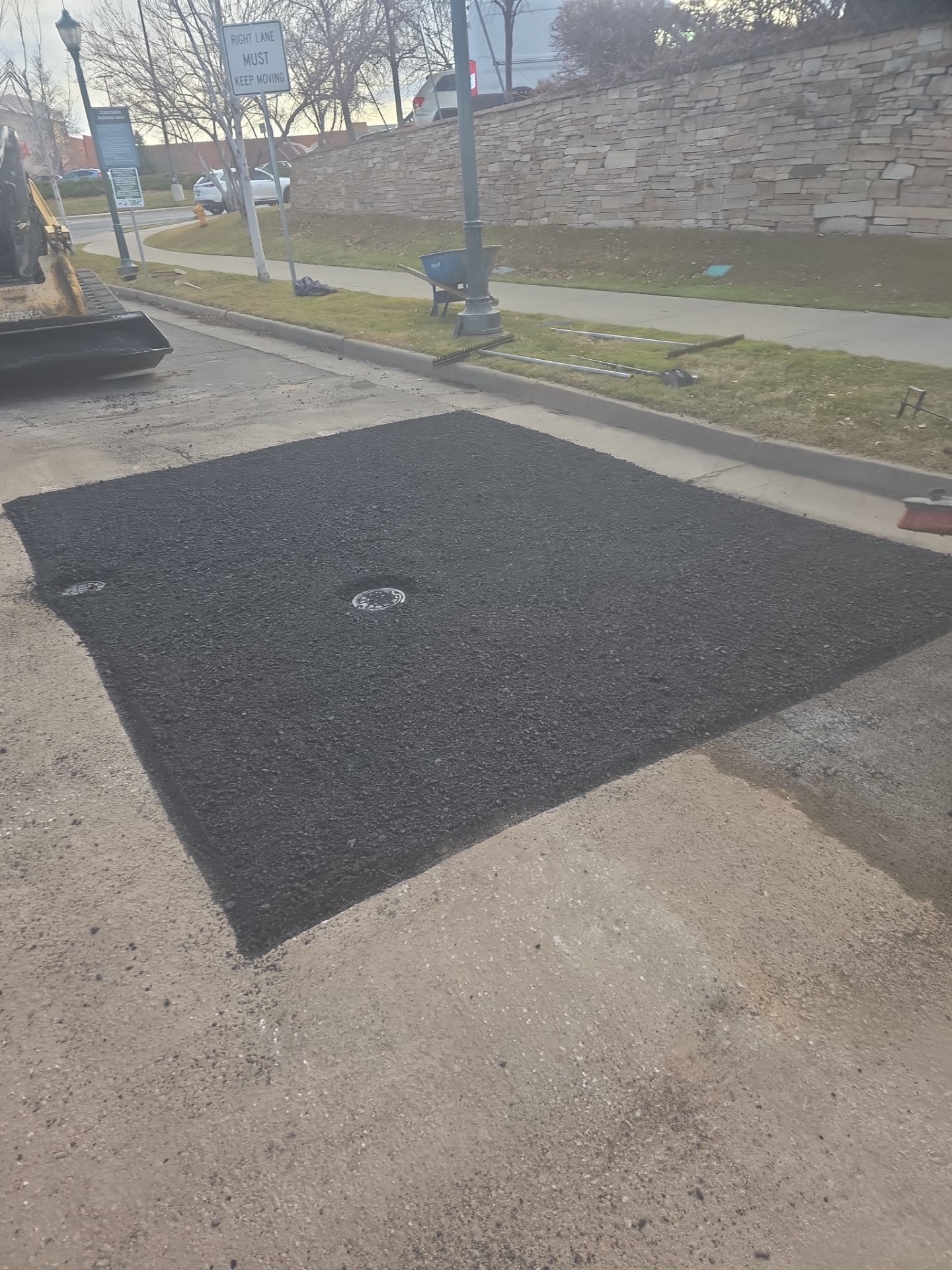 Asphalt Patching for underground project Colorado Mills by DMH Site Services