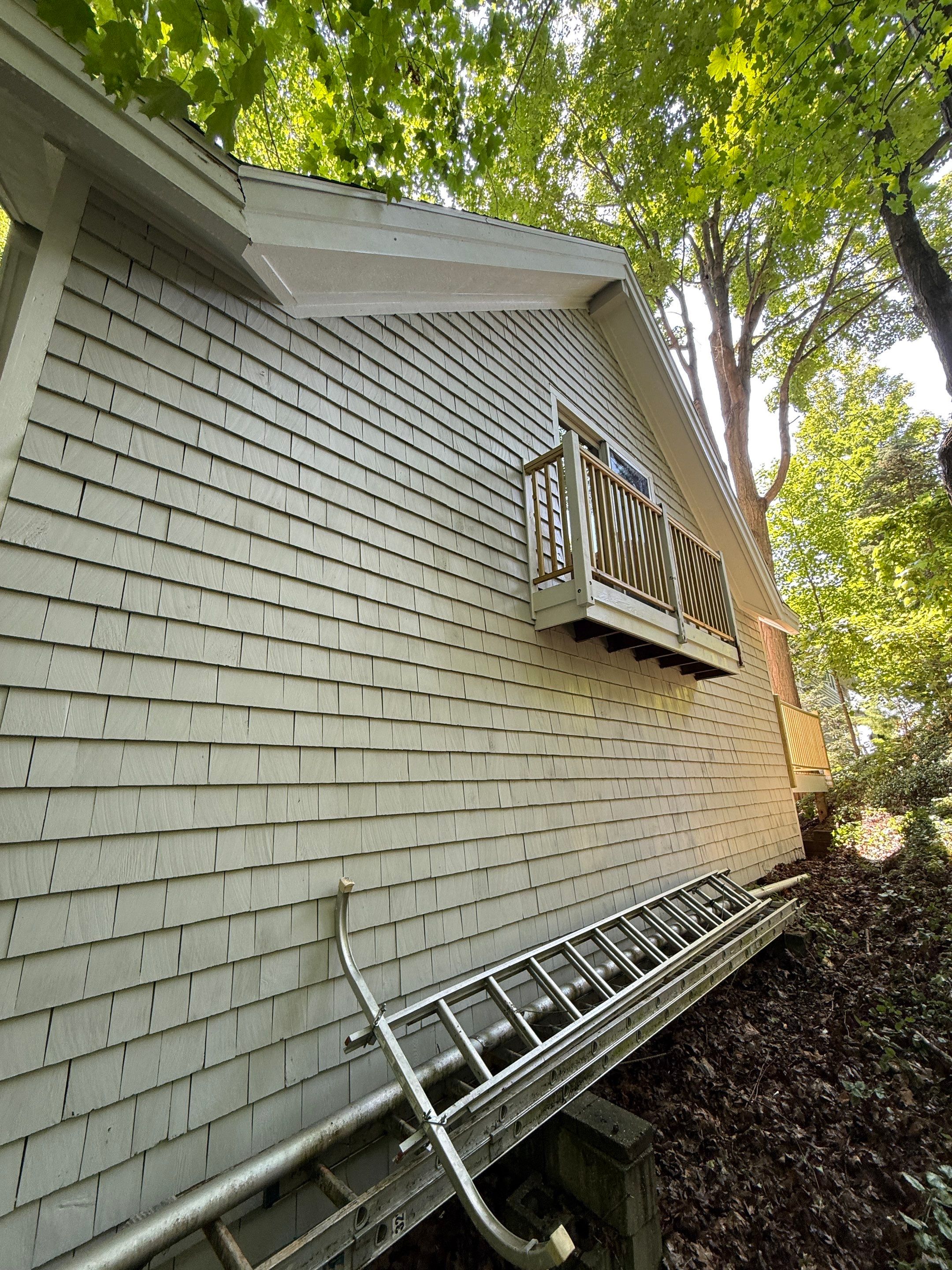 Lakefront Deck Pressure Washing, Exterior Wood Staining, and Painting in West Olive MI by Gordon Painting