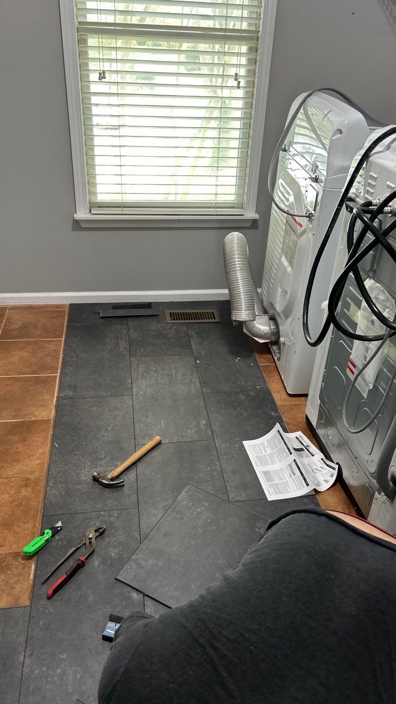 Luxury Vinyl Tiles for Kitchen/Laundry  by Footprints Floors of Nashville