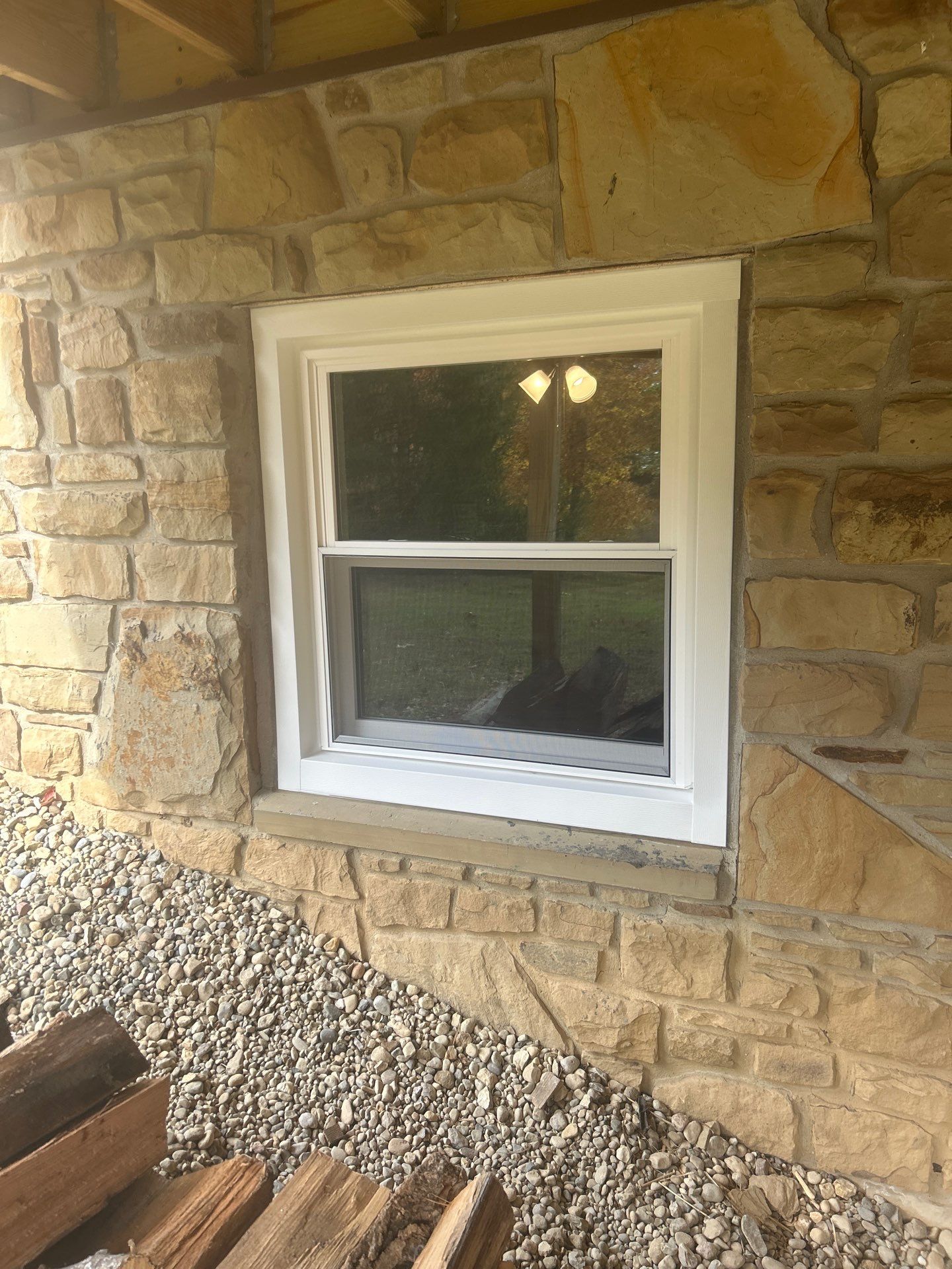 Entry Door and Window Installation for Nashville Stone Home by Merrifield Exteriors, LLC